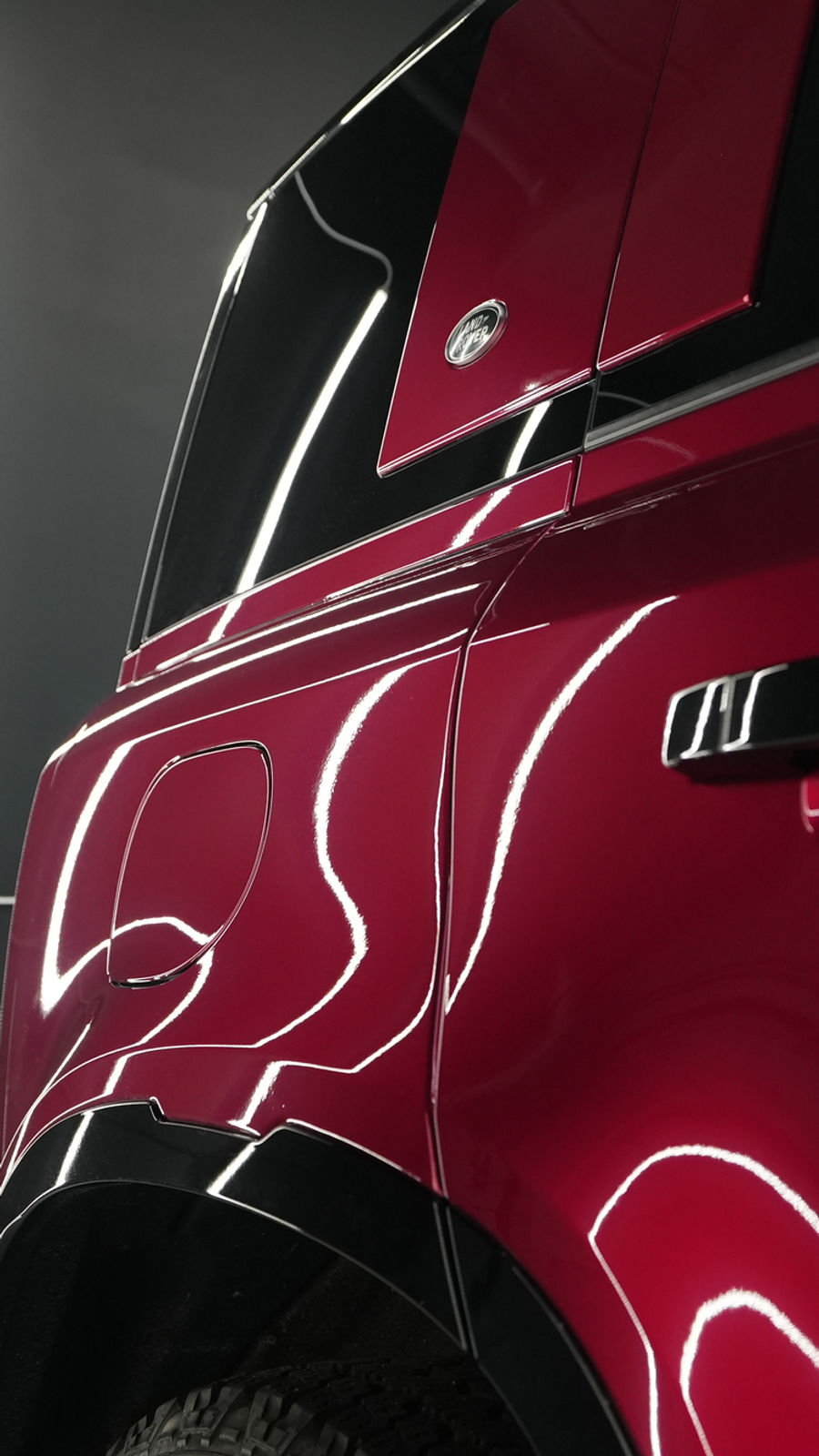 Glossy finish detail on a vehicle at SB Auto Studio