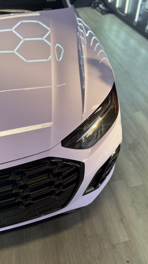 Vehicle finished with paint correction and ceramic coating